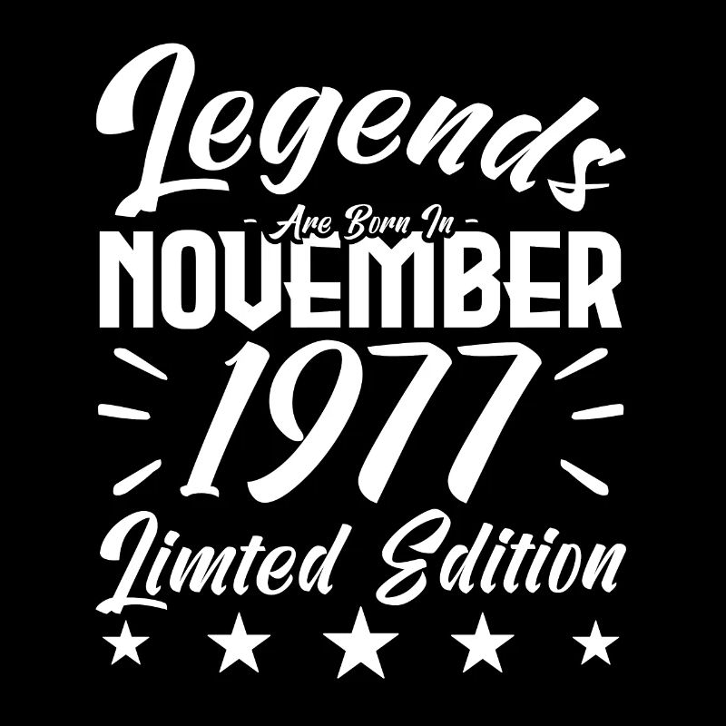 Legenden werden im November 1977 geboren Jubiläumsgeschenk