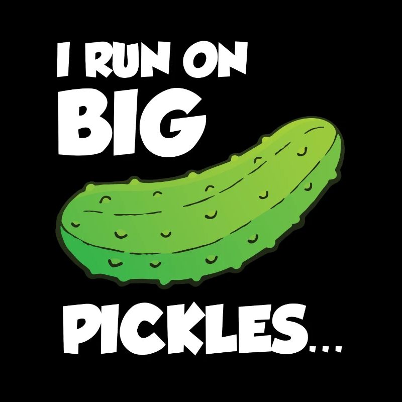 Je cours sur de gros cornichons