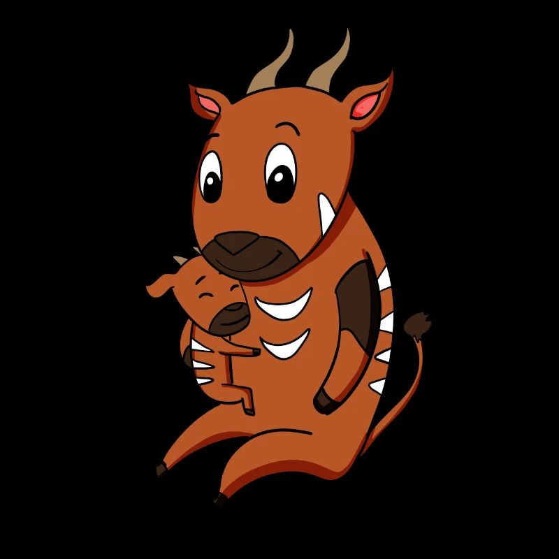 Grossesse familiale - antilope avec bébé