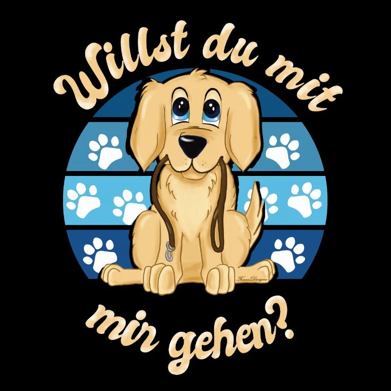 Le chiot Labrador Golden Retriever veut l’accompagner