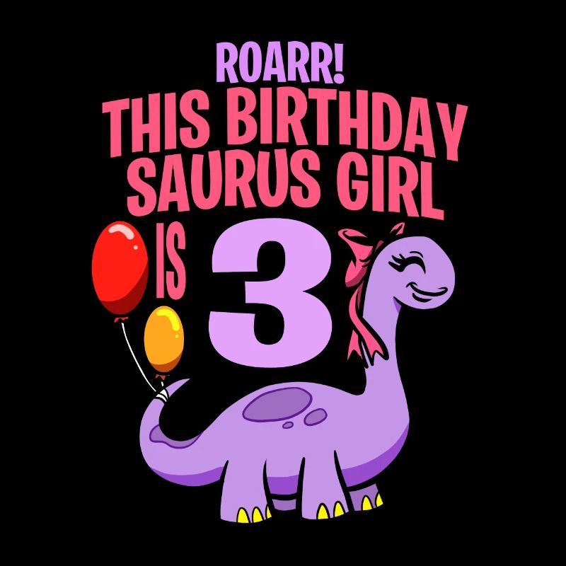 Dieses Geburtstags-Saurus-Mädchen ist 3 Dinosaurier