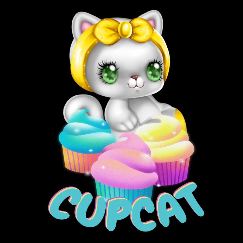 Cat with Muffin - Cupcat- Cat Tshirt