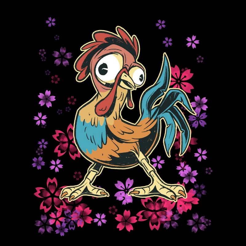 crazy cool rooster from the chicken coop