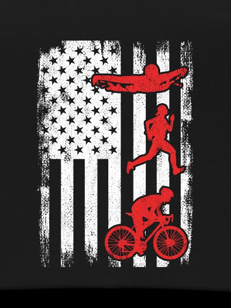 Patriotic triathlete