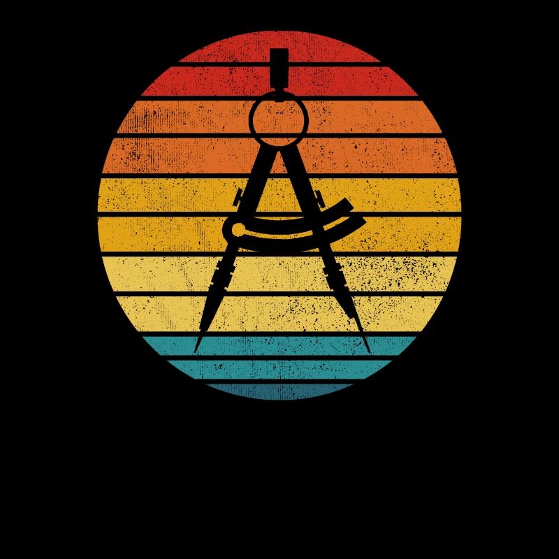 Drôle d’architecte Retro Vintage Compass Engineer Jeu de mots