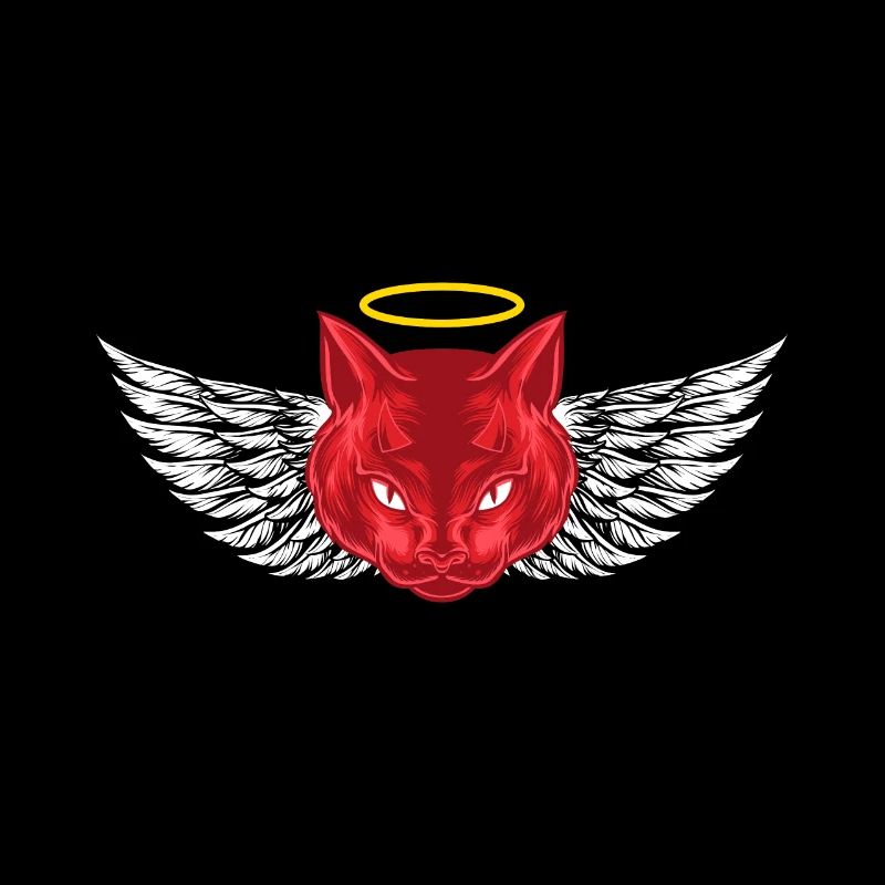 Ange et diable chat