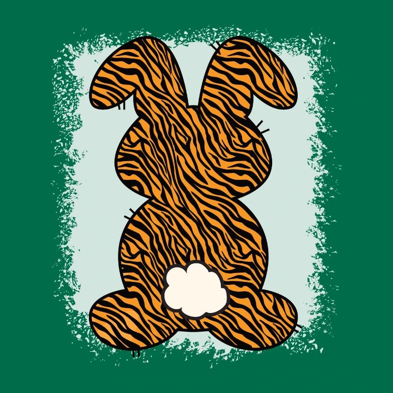 Tiger Pattern Rabbit Bleached Easter