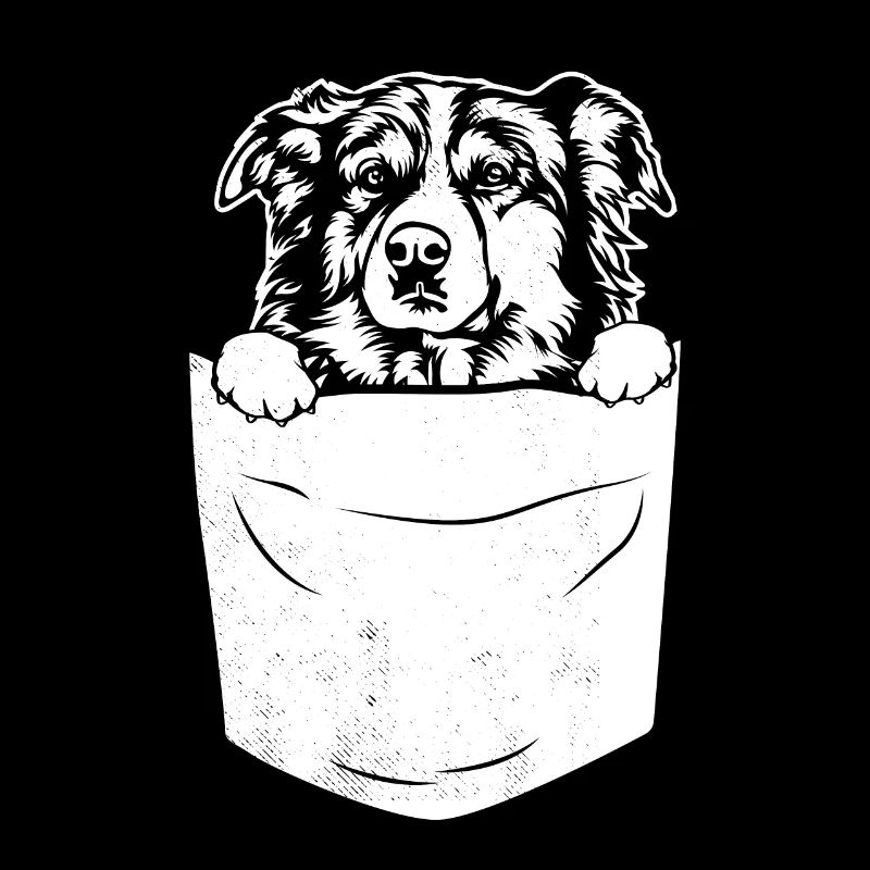 Chien AUSSIE mignon dans l’art de dessin de poche