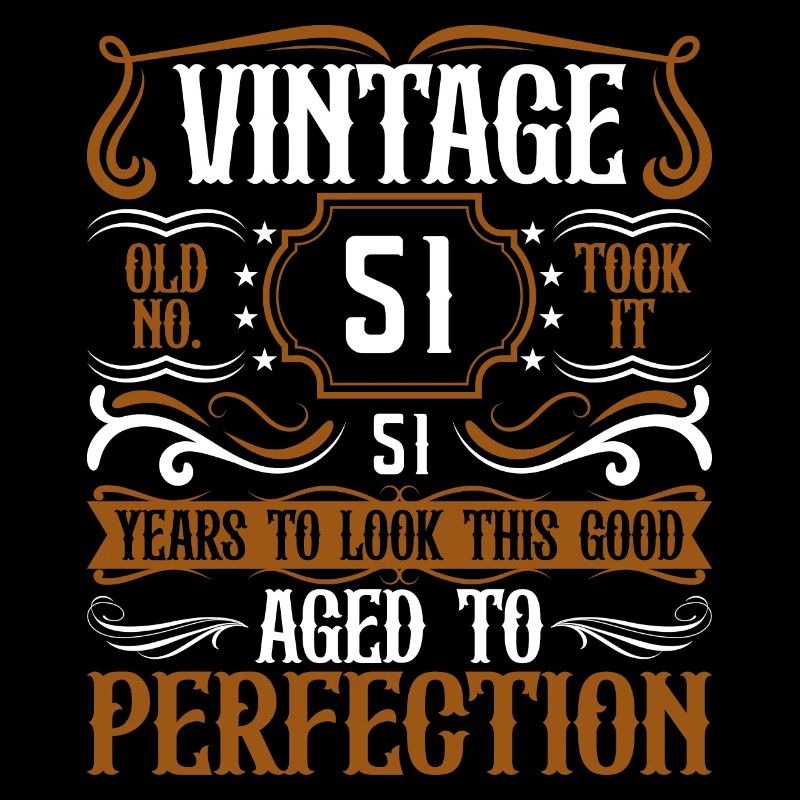 51. Geburtstag Vintage Retro
