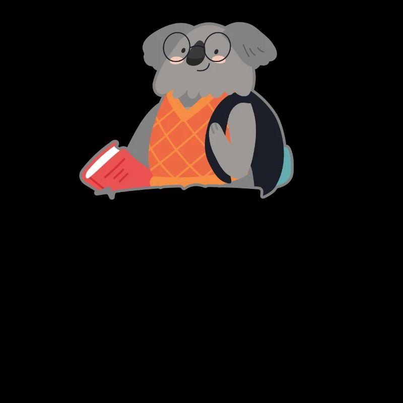 School Koala Nerd Students Learn Nerd