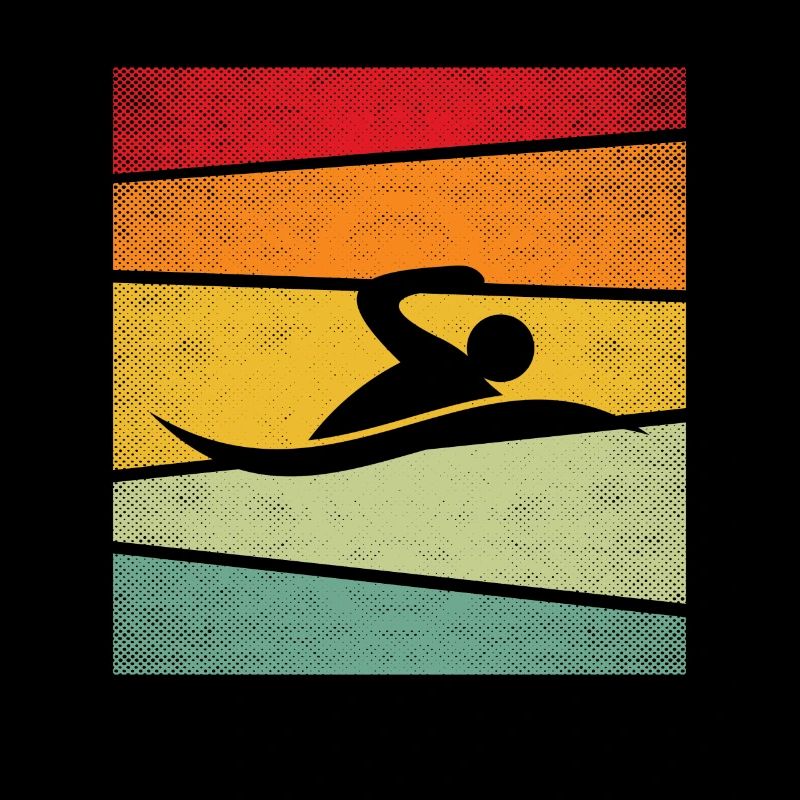 Schwimmen Retro