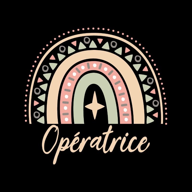 Cadeau Opératrice. Boho Rainbow opératrice.
