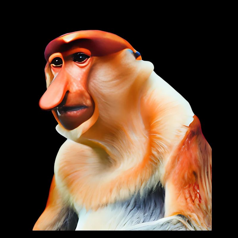 Le singe proboscis exotique