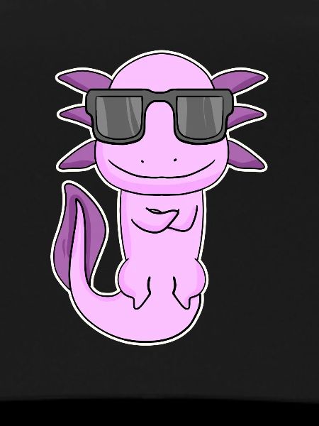 Axolotl with sunglasses