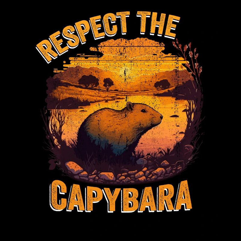Respect L’Animal Capybara Drôle Capybara Lover