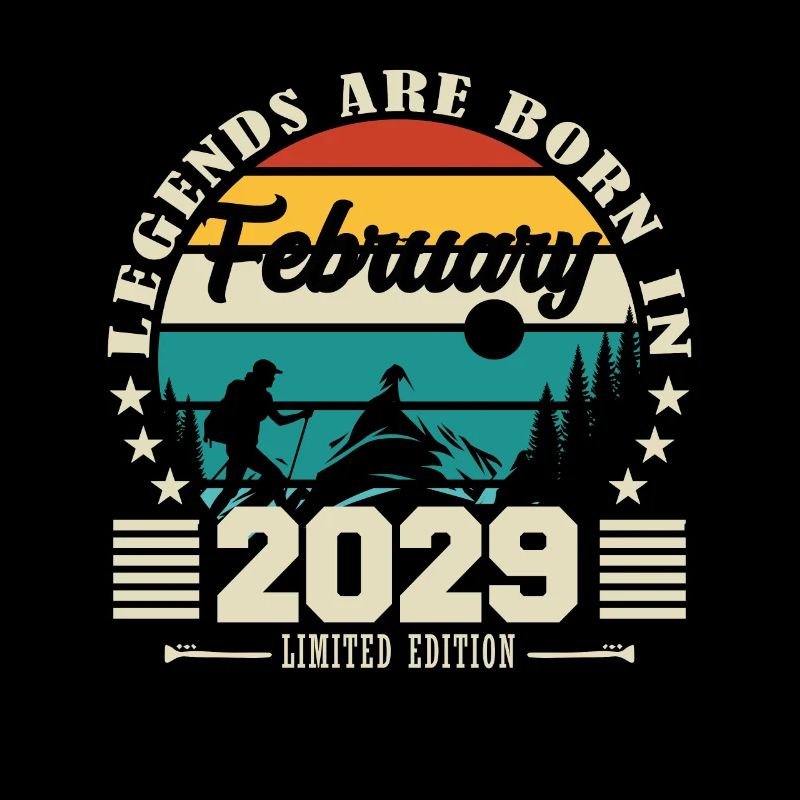 février 2029. Cadeau d'anniversaire février 2029.