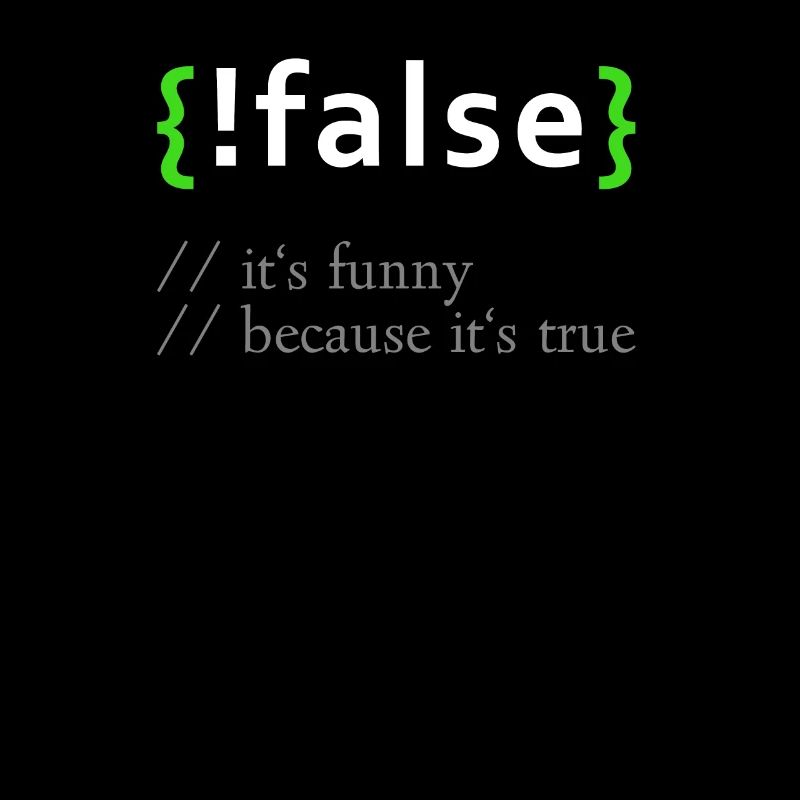 ! False - Lustige Codierung Programmierer Computerprogramm