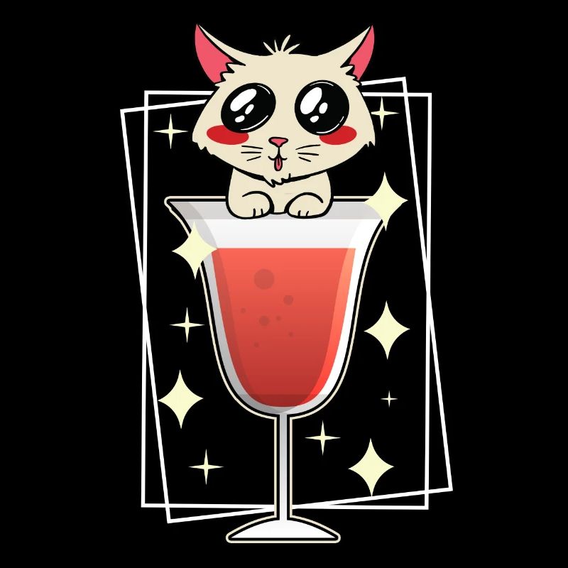 Cocktail de chat mignon – Ambiance de boisson Kawaii