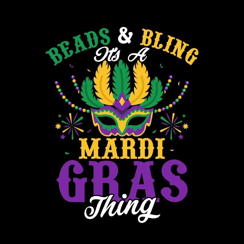 Perles & Bling C’est un masque de parade de Mardi Gras Thing