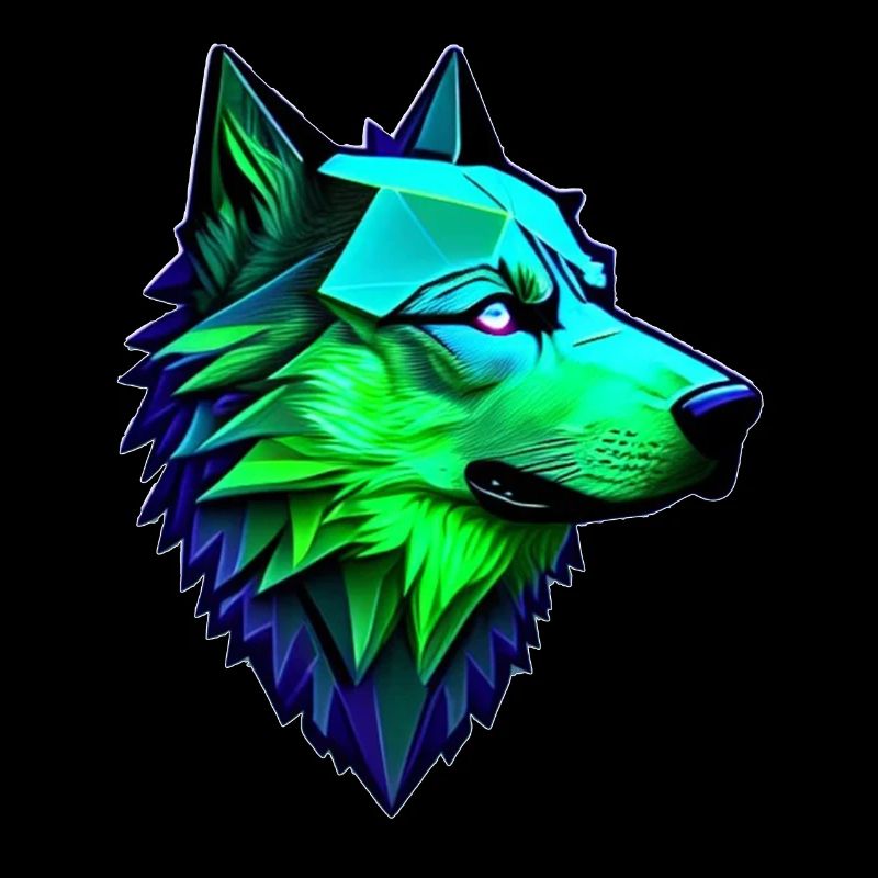 Wolf polygonal shape