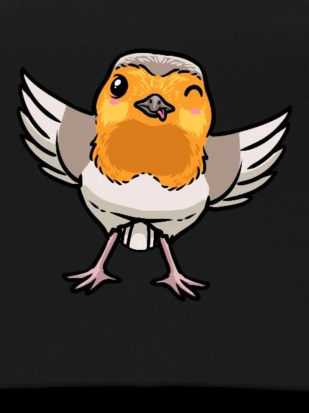 Robin Bird Kawaii Emoticon