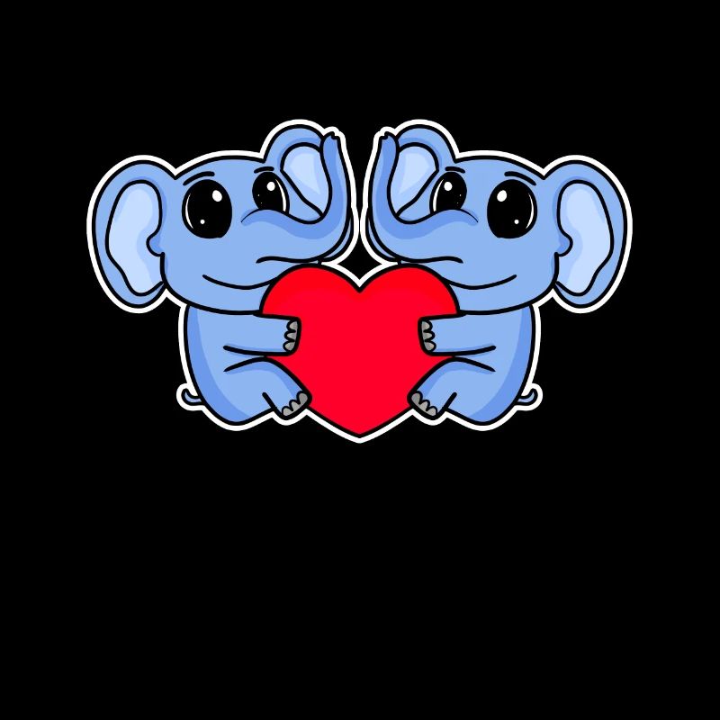 Elefant Herz Liebe Elefanten