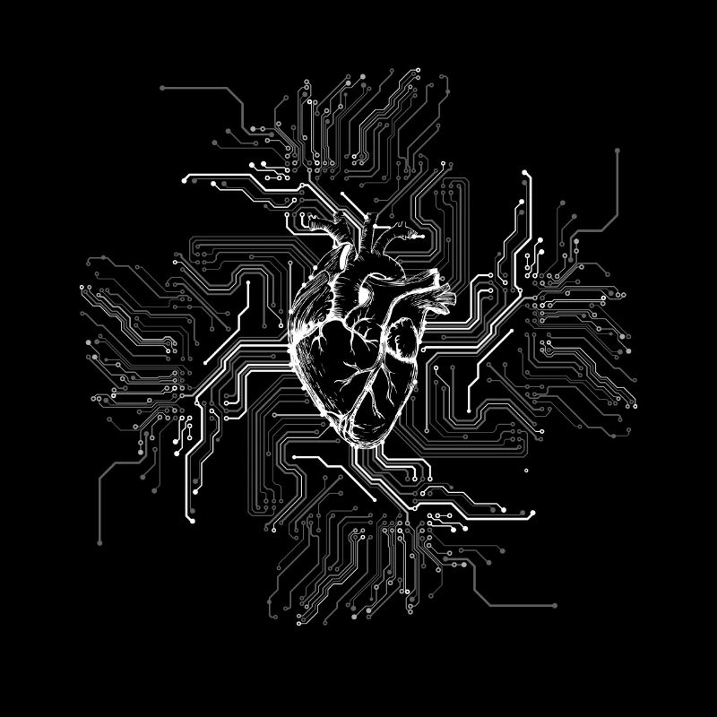 Anatomique Coeur CPU Processeur PCB Carte Ordinateur
