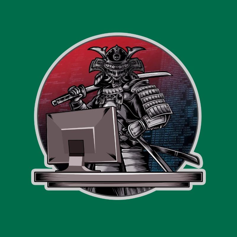 Programmierer Samurai - Warrior Computer - Entwickler