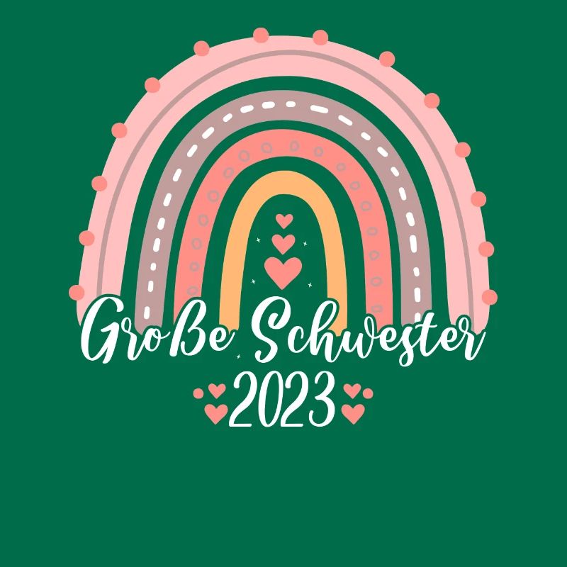 Große Schwester 2023 Boho Regenbogen Mädchen