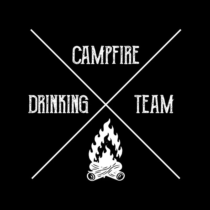 Campfire Drinking Team Camping Camper