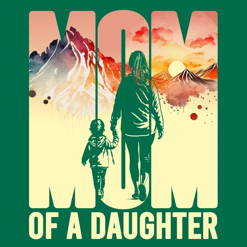 Mutter mit einer Tochter Muttertag Berge Mama Kind