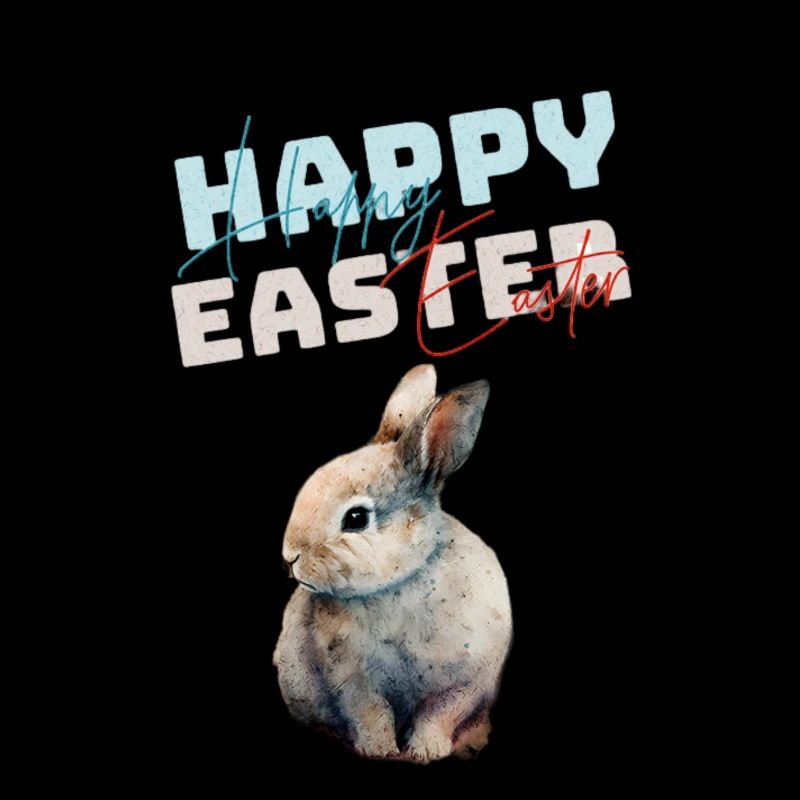 Drôle mignon joyeux lapin de Pâques
