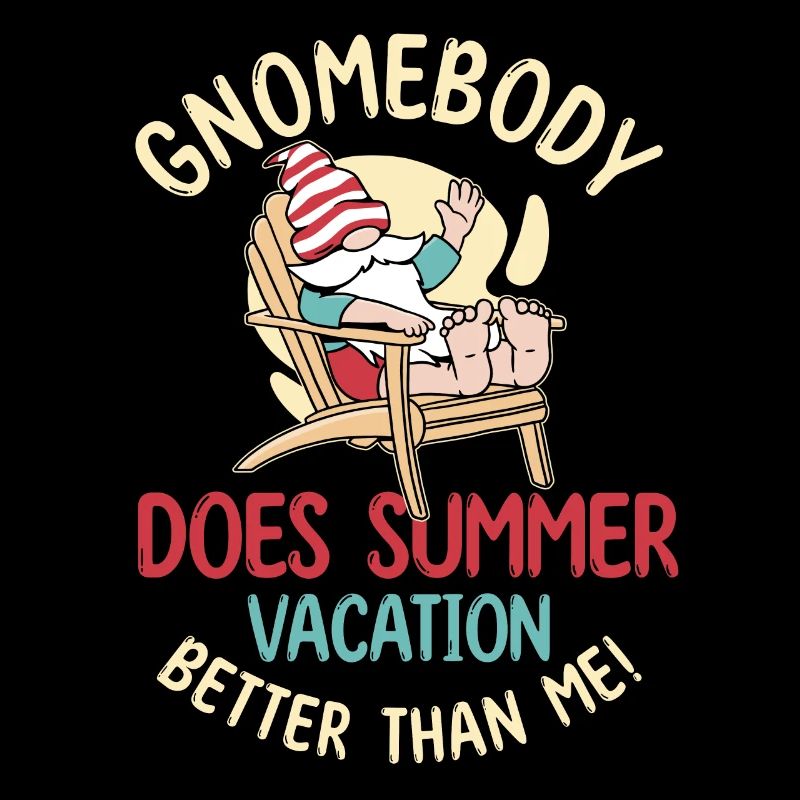 Funny gnome summer holidays