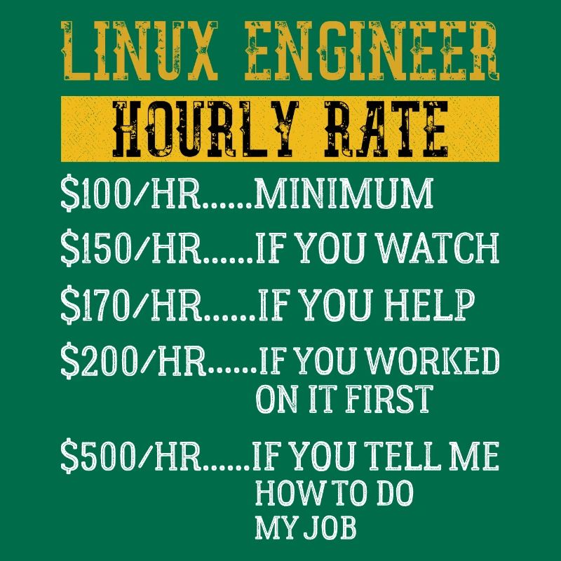 Linux Engineer Stundensatz Mechaniker Arbeitsrate