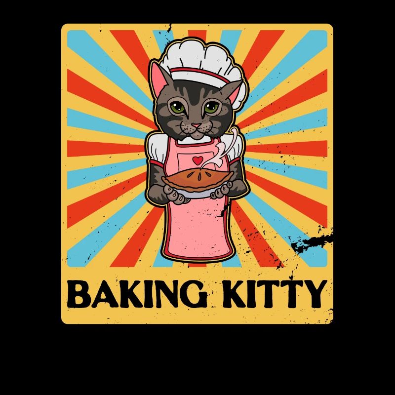 Cat Lovers Baking Rolls Baker Saying