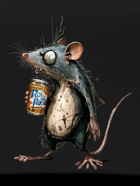 crazy mouse with beer