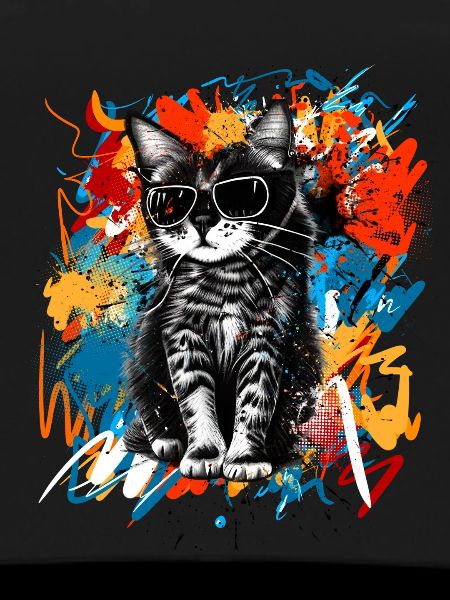 Cool cat with sunglasses