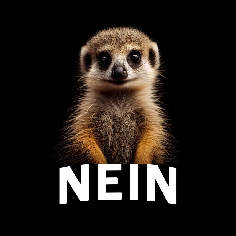 Statement Erdmännchen, Nö Fun, Einfach Nö, Nein