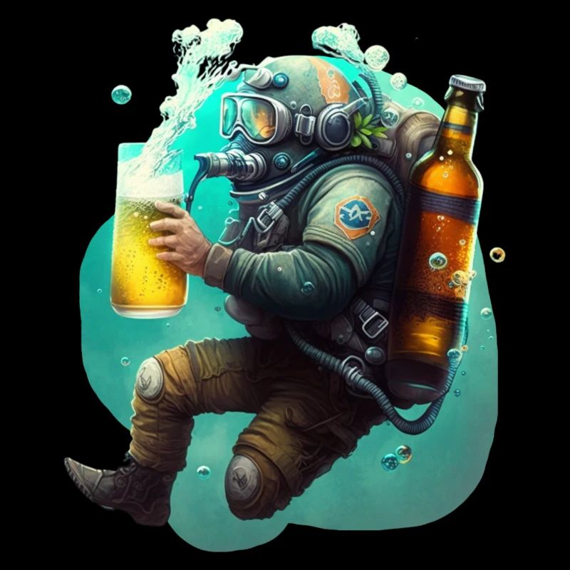 Beer diver funny and cool