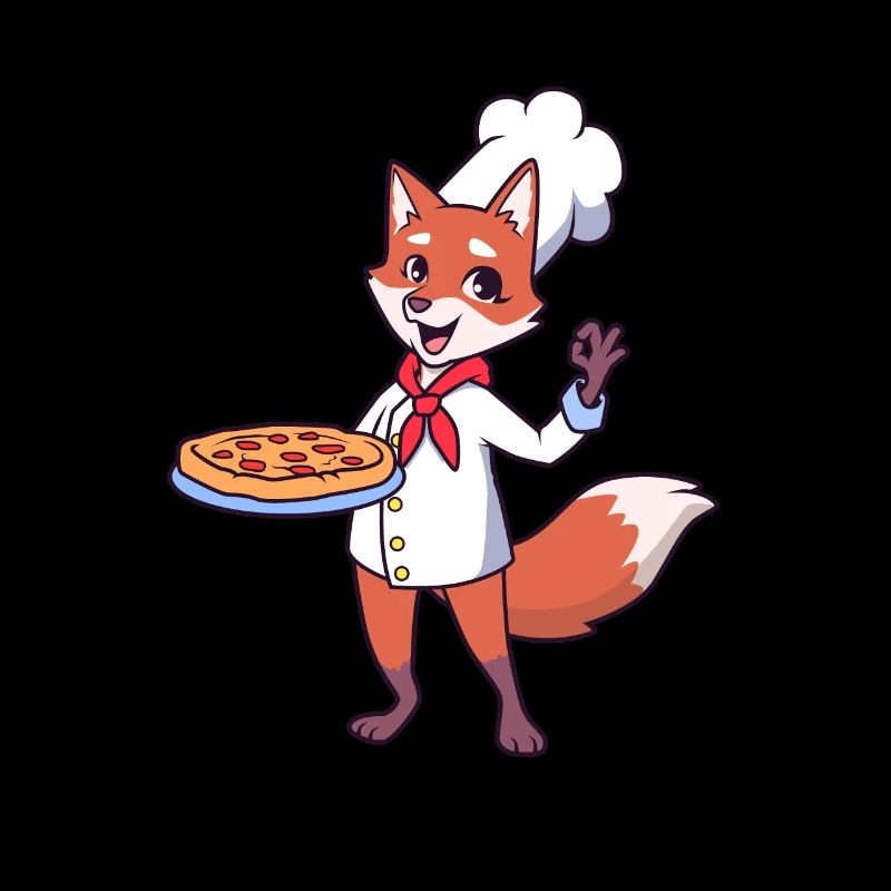 Fuchs ist Pizzabäcker