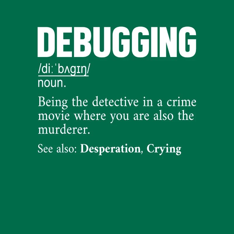 Debugging Definition Developer Coder Programmierer