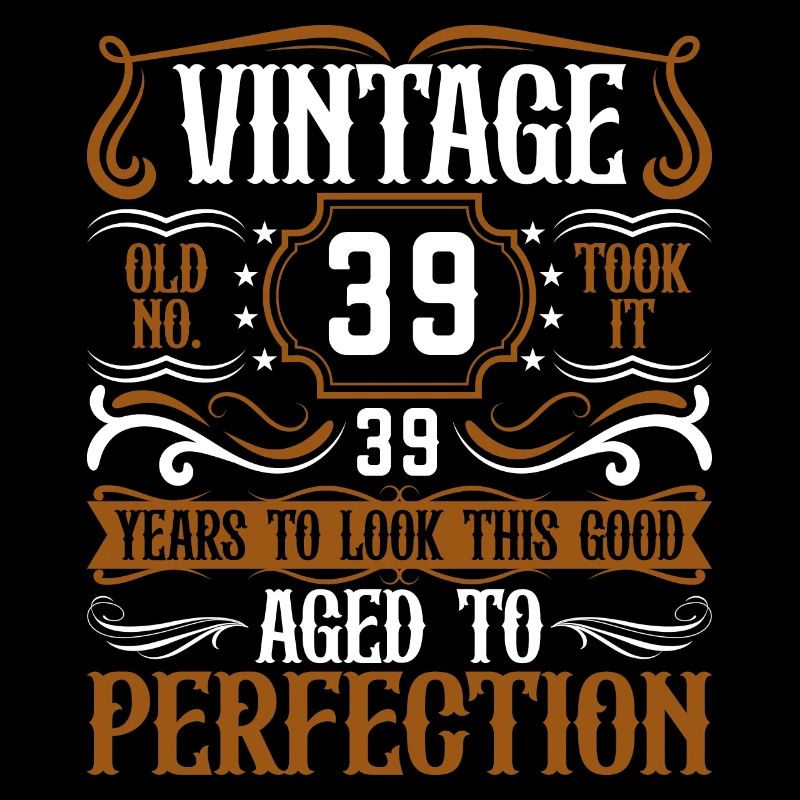 39e anniversaire Vintage Rétro