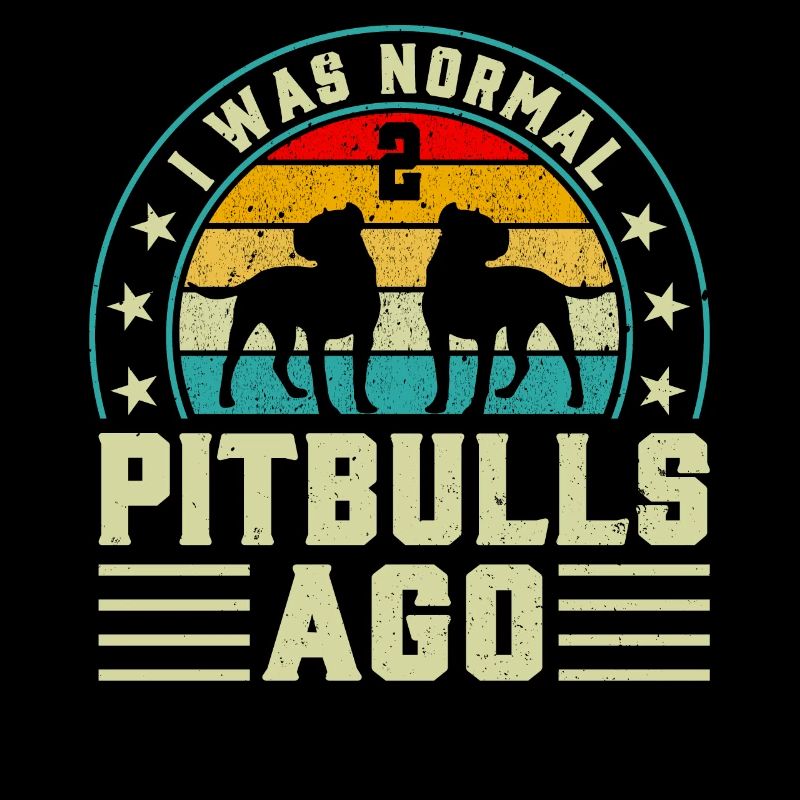 J’étais normal il y a 2 pitbulls