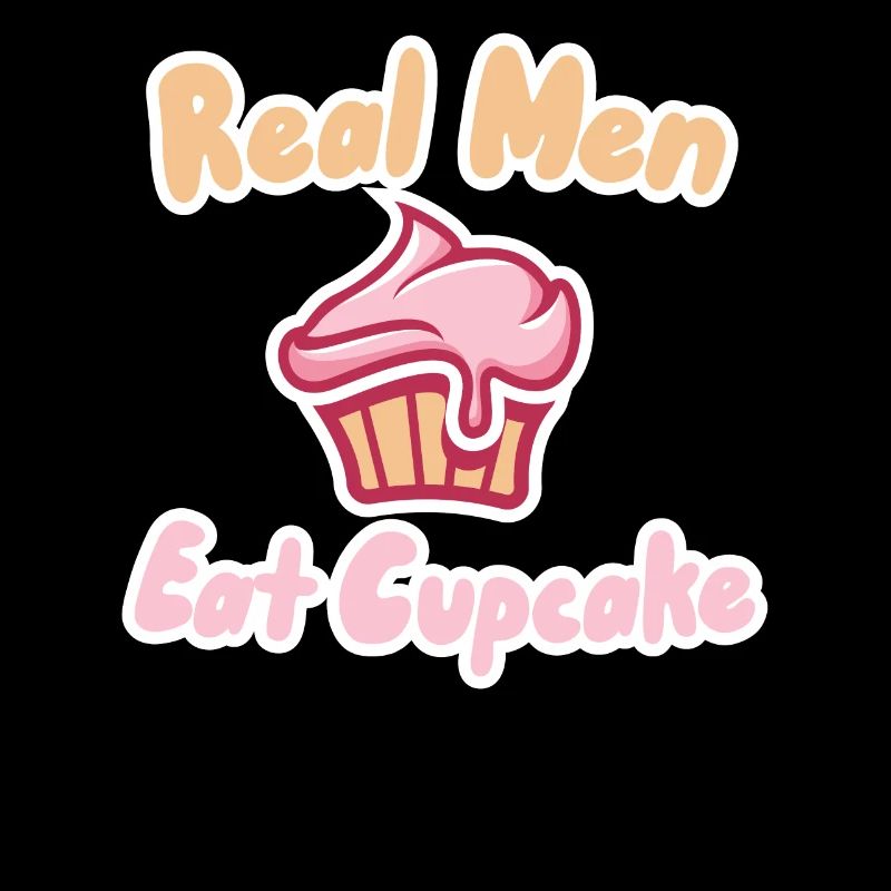 Echte Männer essen Cupcake