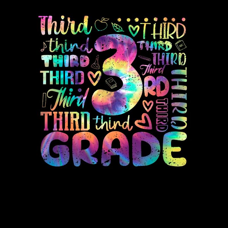 Tie Dye 3rd Class Typography Team Third Class