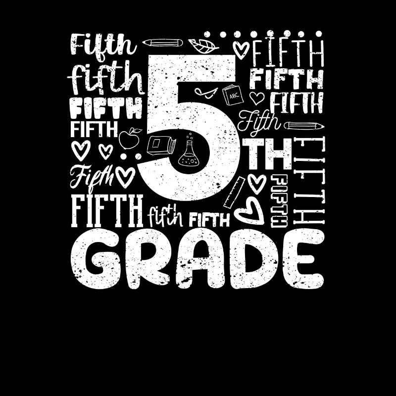 Tie Dye 5th Grade Typography Team Fifth Grade