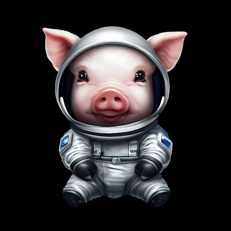 Pig as an astronaut