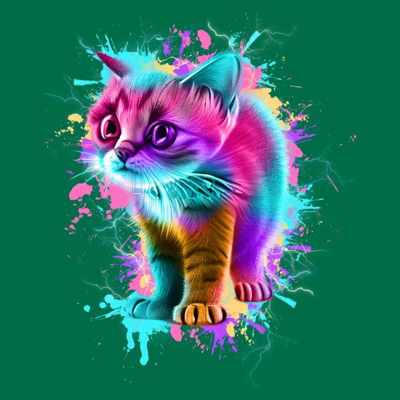 Chat coloré