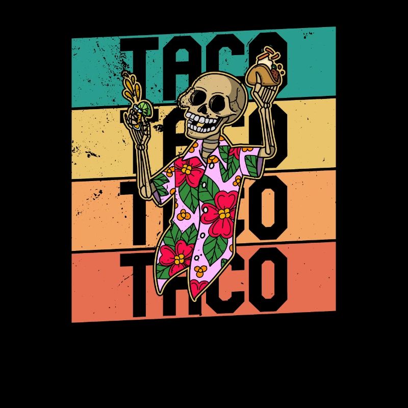 Taco d'été mexicain Skeleton Tequila Beach
