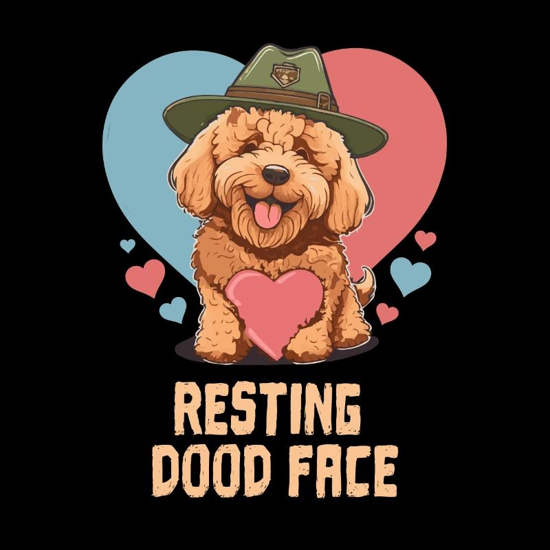 Resting Doodle Face Goldendoodle Dog Dad Doodle
